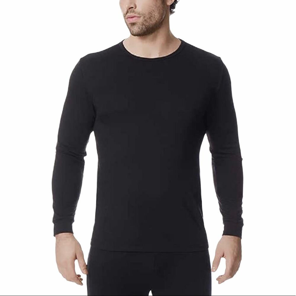WEATHERPROOF 32° HEAT Men's Black Long Sleeve Crew Neck